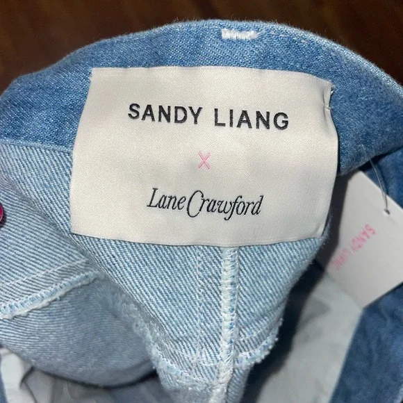 💎NWT Sandy Liang x Lane Crawford denim mini skirt broken heart - Picture 3 of 8